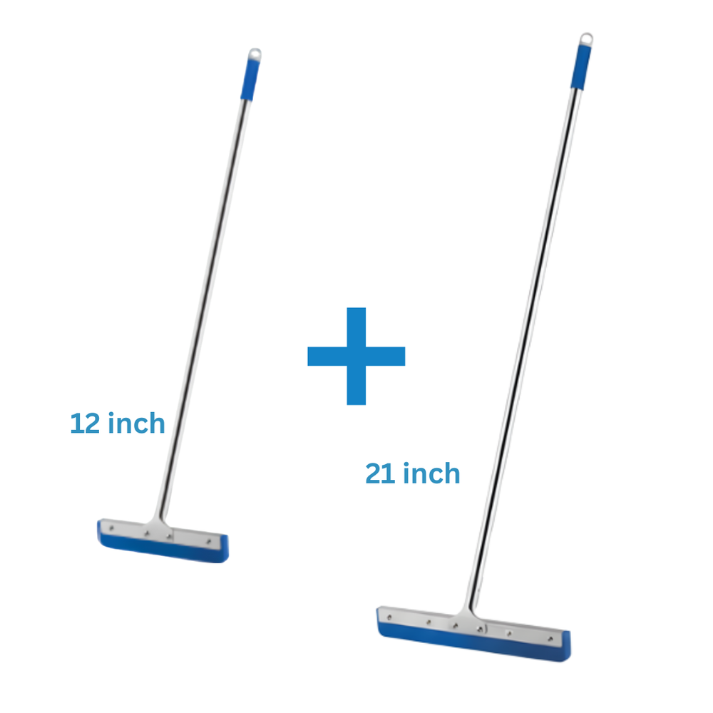 12-Inch & 21-Inch Steel Squeegee Combo